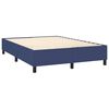 vidaXL Cama box spring c/ colch&atilde;o e LED 140x200 cm tecido azul