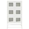 vidaXL Aparador alto 68x39x123 cm aço branco