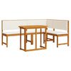 vidaXL Conjunto de Bancos de Jardim 3 pcs Castanho