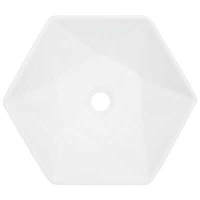 vidaXL Lavatório 41x36,5x12 cm cerâmica branco
