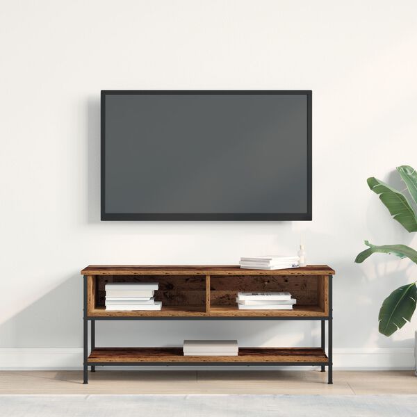 vidaXL Conjunto de m&oacute;vel de TV Madeira Antiga 100 x 35 x 45 cm