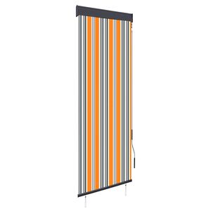 vidaXL Estore de rolo para exterior 60x250 cm amarelo e azul