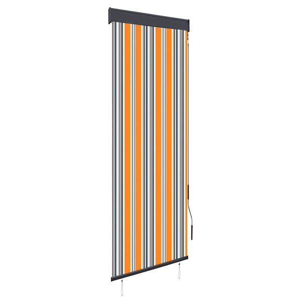 vidaXL Estore de rolo para exterior 60x250 cm amarelo e azul