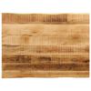 vidaXL Tampo de mesa c/ borda viva 70x60x3,8cm mangueira &aacute;spera maci&ccedil;a