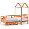 vidaXL Sof&aacute;-cama com telhado 90x200 cm pinho maci&ccedil;o castanho-mel
