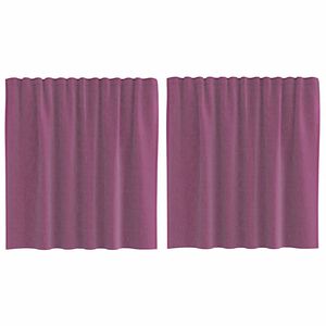 vidaXL Cortinas de voile com bolsos para var&atilde;o 2 pcs roxo