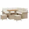 vidaXL Conjunto de Sof&aacute; de Jardim com almofada 8 pcs Bege e Creme