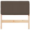 vidaXL Cabeceira estofada com cabeceira Marrom e Taupe 75 cm
