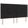 vidaXL Cabeceira LED Preto Veludo