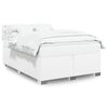 vidaXL Cama com molas/colchão 140x190 cm couro artificial branco