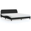 vidaXL Estrutura de cama Dover 183x213 cm couro artificial preto