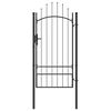 vidaXL Port&atilde;o de Jardim WOERDEN 200 x 100 cm A&ccedil;o Cinzeto Tranc&aacute;vel