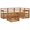 vidaXL Conjunto de Sof&aacute;s para Exterior 5 unid. Natural Poli&eacute;ster