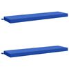 vidaXL Almofadas para Banco SOEST 2 unid. 100% Poli&eacute;ster Azul Royal