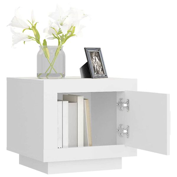 vidaXL Mesa de centro 51x50x45 cm madeira processada branco