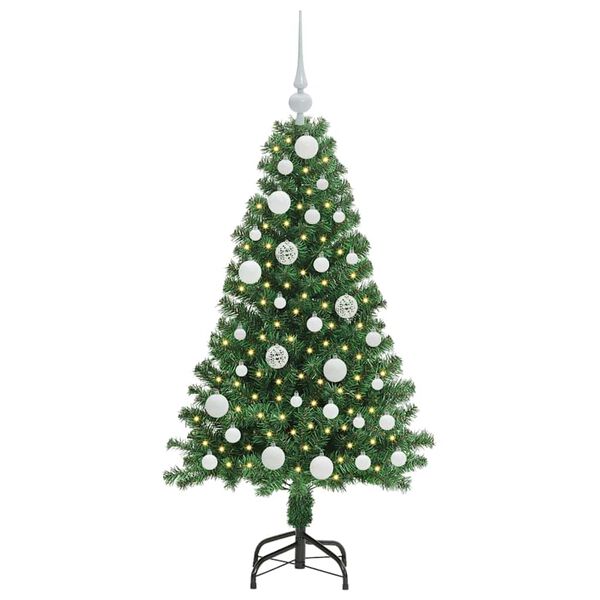 vidaXL &Aacute;rvore de Natal Artificial Verde 120 cm PVC, A&ccedil;o e Pl&aacute;stico