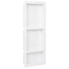 vidaXL Habit&aacute;culo chuveiro c/ 3 compartim. 41x99x9 cm branco brilhante