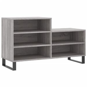 vidaXL Sapateira 102x36x60 cm derivados de madeira cinzento sonoma