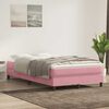 vidaXL Cama com molas/colch&atilde;o 120x220 cm veludo rosa