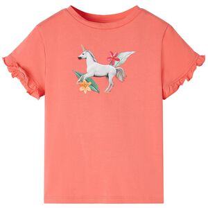 T-shirt manga curta para crian&ccedil;a cor coral 104