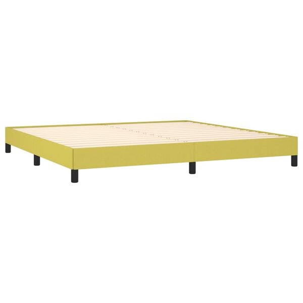 vidaXL Estrutura de cama sem colch&atilde;o 200x200 cm tecido verde