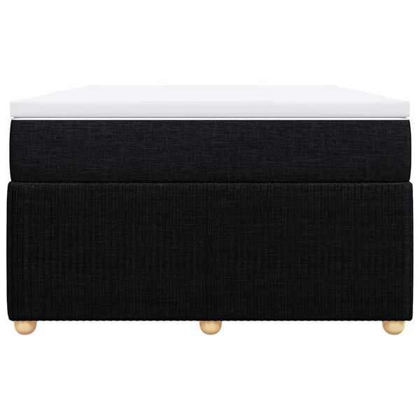 vidaXL Cama com molas/colch&atilde;o 120x200 cm tecido preto
