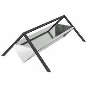 vidaXL Trincheira para Alimenta&ccedil;&atilde;o de Gado Prateado 111 x 76 x 38 cm