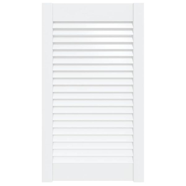 vidaXL Porta de armário com design de persiana pinho maciço branco