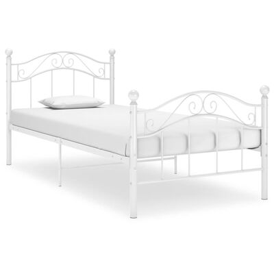 vidaXL Estrutura de cama 100x200 cm metal branco