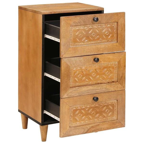 vidaXL Buffet com gaveta Castanho-claro 33.5 x 40 x 75 cm