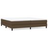 vidaXL Estrutura de cama com molas 200x200 cm tecido castanho-escuro