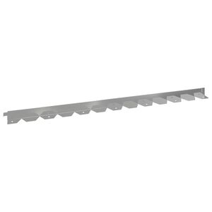 vidaXL Acabamento para Gramado 10 unid. 102 x 4 x 4 cm A&ccedil;o Prateado