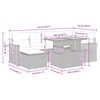 vidaXL 7 pcs conjunto sof&aacute;s jardim com almofad&otilde;es vime PE/ac&aacute;cia bege