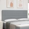 vidaXL Cabeceira com cabeceira Cinzento-claro 200 cm Couro Sint&eacute;tico