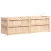vidaXL Vaso/floreira de jardim 150x50x50 cm madeira de pinho maci&ccedil;a