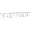 vidaXL Gaiola p/ animais de 36 pain&eacute;is c/ porta 35x35 cm a&ccedil;o preto