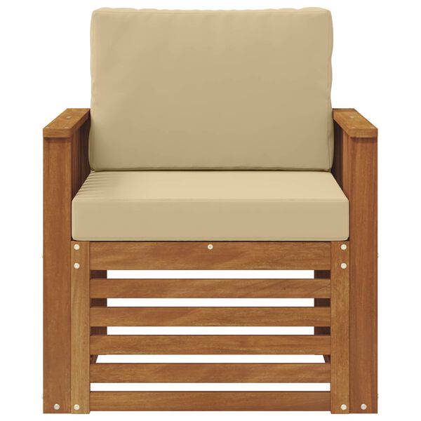 vidaXL Conjunto de Sof&aacute;s para Exterior Natural 71 x 63 x 73 cm