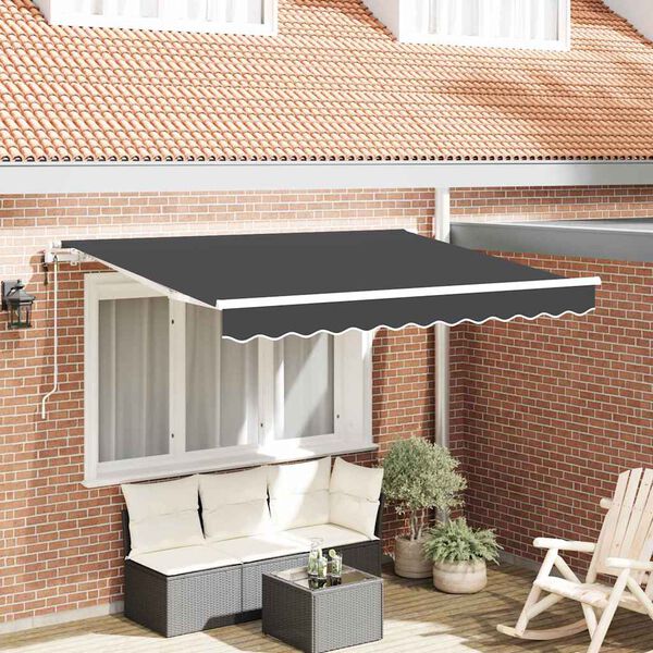 vidaXL Toldo Retr&aacute;til Antracite 250 x 200 cm tecido
