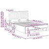 vidaXL Estrutura da Cama Cinza Sonoma 140 x 190 cm Madeira processada