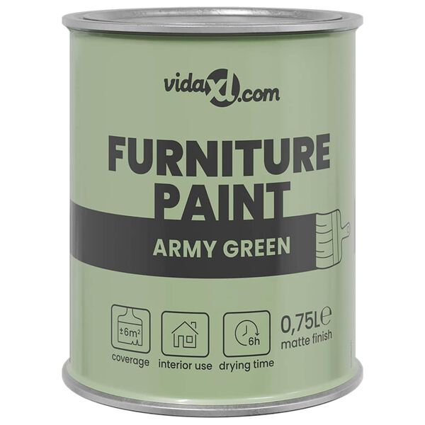 vidaXL Tinta para móveis Verde 10 x 10 x 12,2 cm Impressão em parede