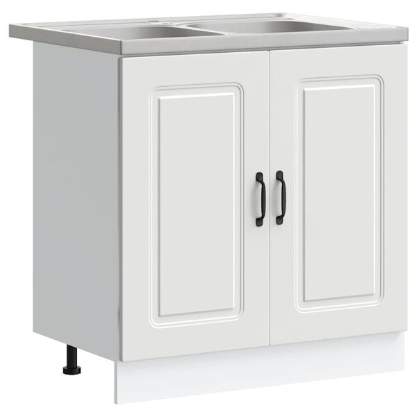 vidaXL Arm&aacute;rio de Cozinha com porta Kalmar Branco 80 x 46 x 81,5 cm