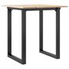 vidaXL Mesa de jantar estrutura em O 70x70x75 cm pinho e a&ccedil;o