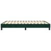 vidaXL Estrutura de cama com molas 140x200 cm veludo verde-escuro