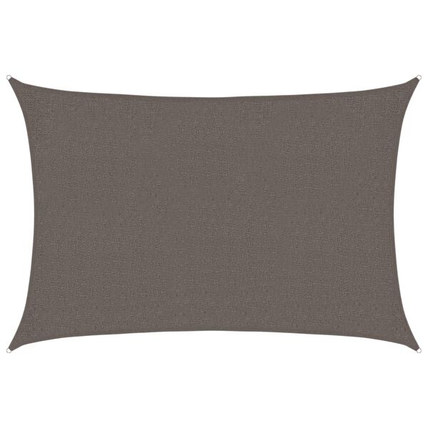 vidaXL Para-sol estilo vela 160 g/m² 2x3 m PEAD antracite