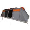 vidaXL Tenda familiar t&uacute;nel p/ 8 pessoas imperme&aacute;vel cinza/laranja