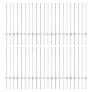 vidaXL Poste de Cerca Embutido 44 unid. Prateado 120 cm