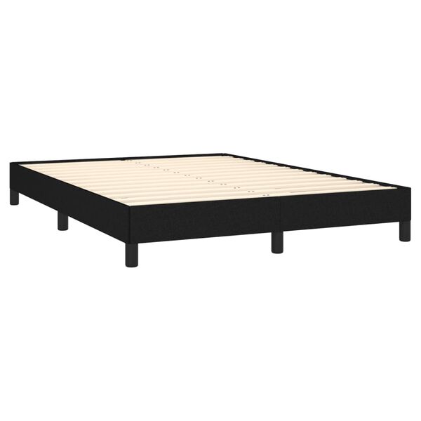 vidaXL Estrutura de cama sem colch&atilde;o 140x190 cm tecido preto