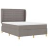 vidaXL Cama Box com colch&atilde;o Cinzento-acastanhado 200 x 140 cm tecido