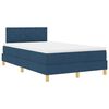 vidaXL Cama Box com colch&atilde;o com cabeceira Azul 120 x 190 cm tecido
