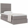 vidaXL Cama com arruma&ccedil;&atilde;o e colch&atilde;o Cinzento-acastanhado 100 x 200 cm